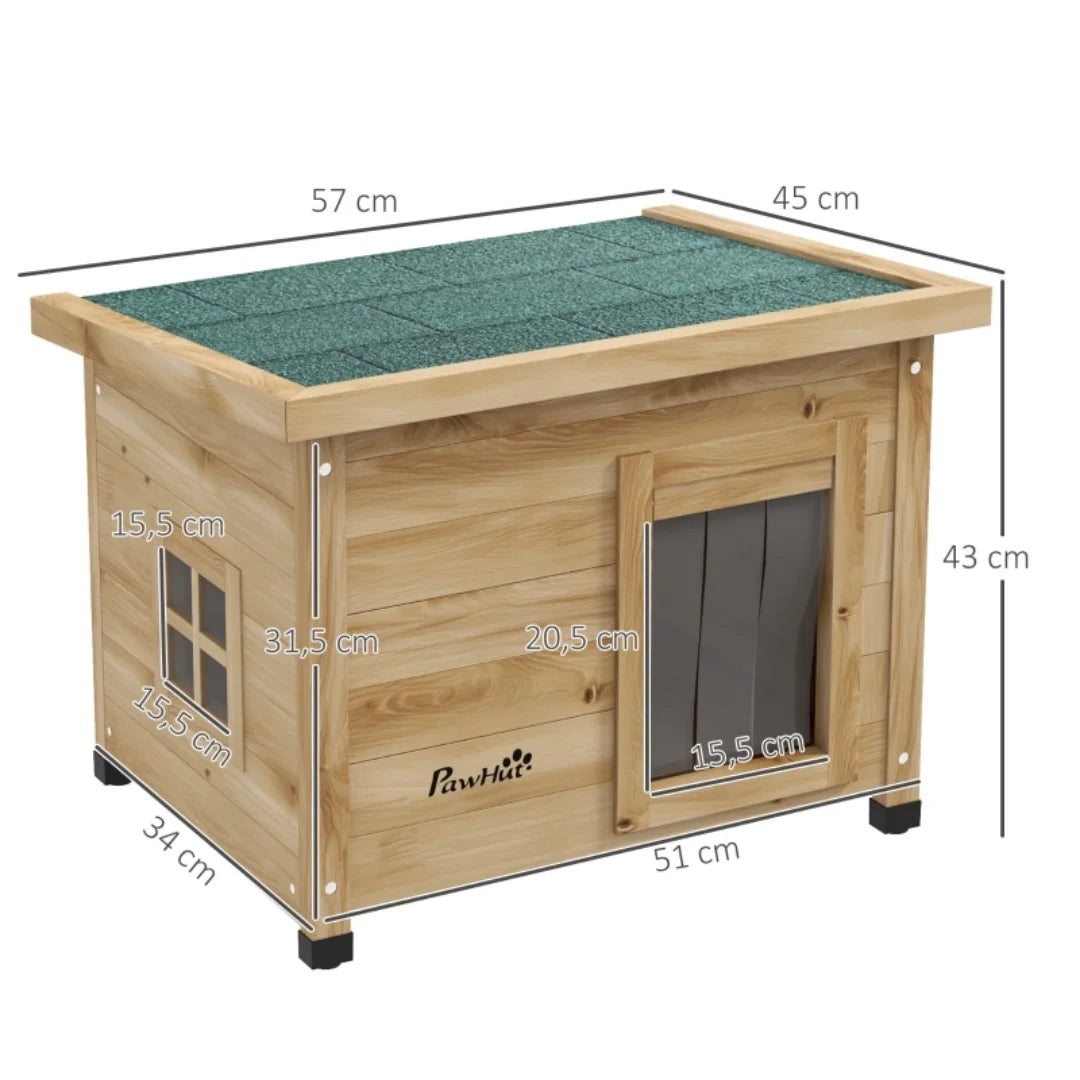 Niche d'extérieur en bois pour chat