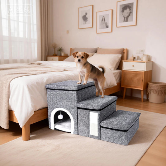 Escalier pliable trois marches pour petit chien