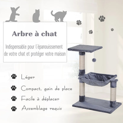 Arbre à chat avec hamac — 70 cm