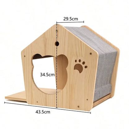 Modules muraux en pin pour chat