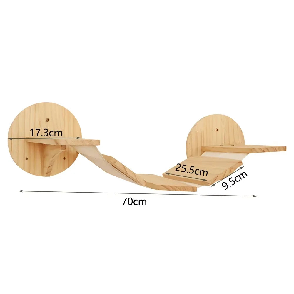 Modules muraux en pin pour chat