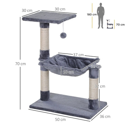 Arbre à chat avec hamac — 70 cm