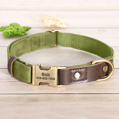 Collier en cuir PU personnalisable pour chien
