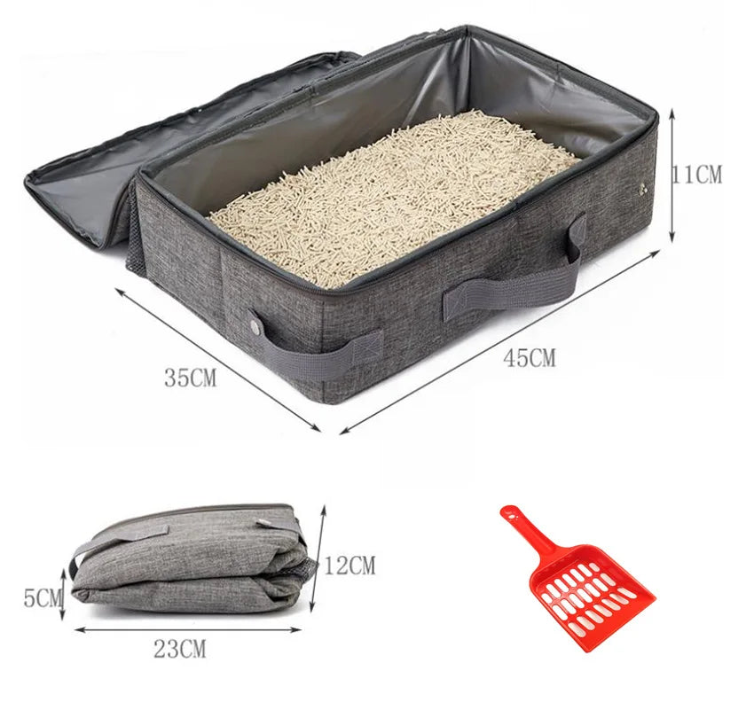 Bac à litière pliable en toile Oxford