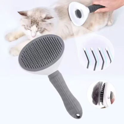Brosse auto-nettoyante pour chien et chat