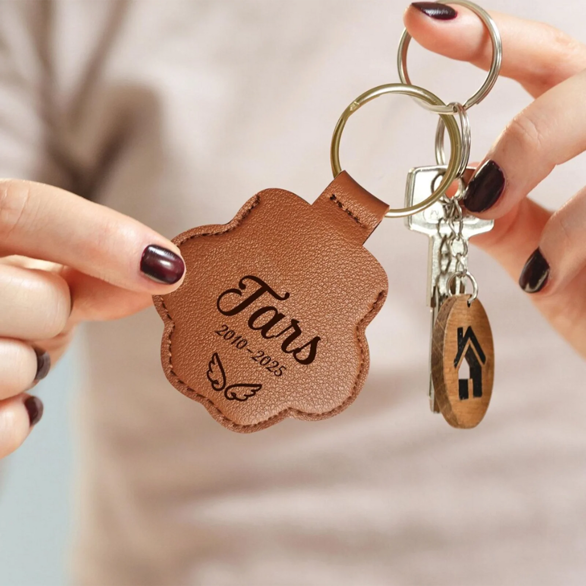 Porte-clés souvenir pour poils d'animal