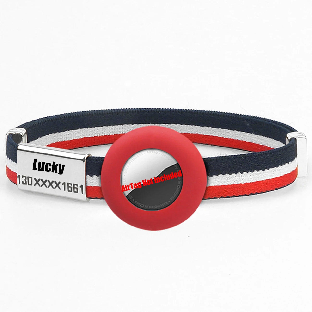 Collier chat avec porte-AirTag en silicone
