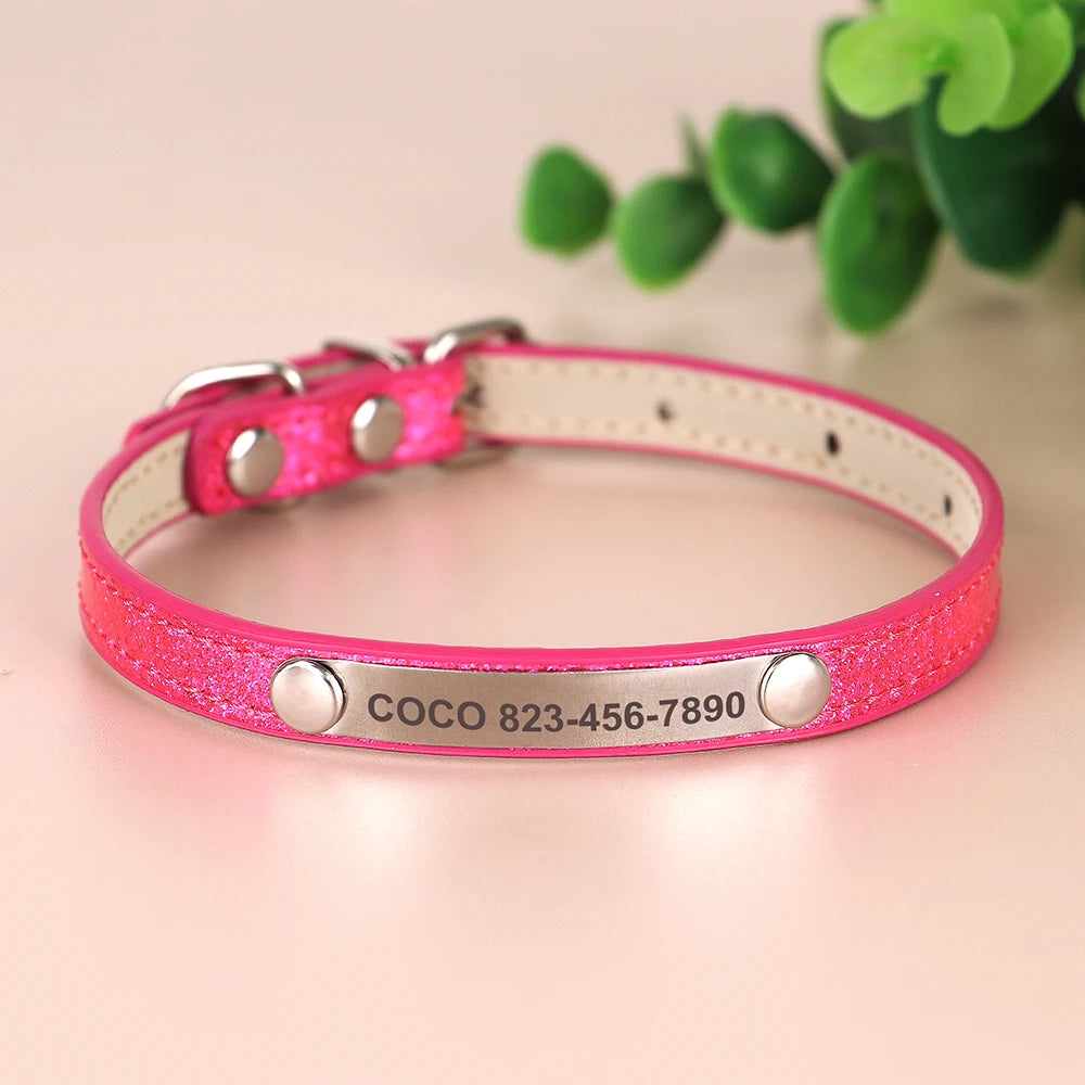 Collier à strass personnalisé pour chat