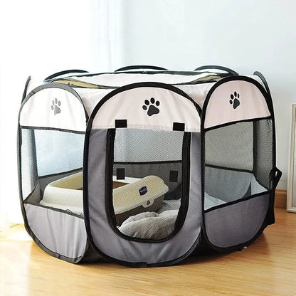 Tente pliable octogonale pour chien