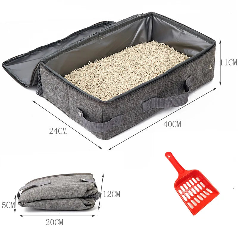 Bac à litière pliable en toile Oxford