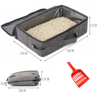 Bac à litière pliable en toile Oxford