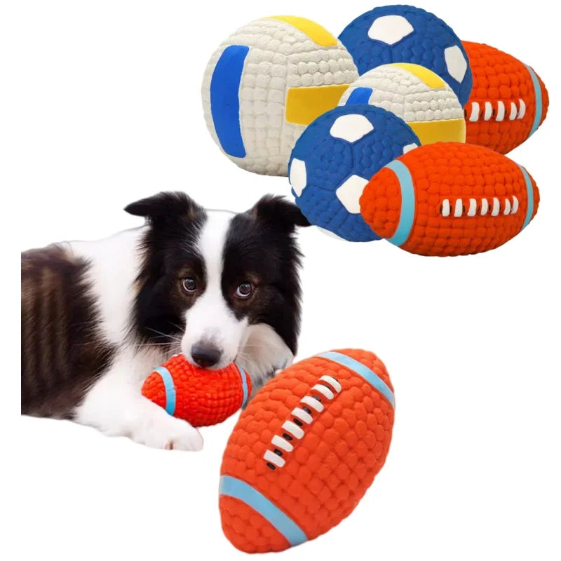Balles sonores en latex souple pour chien