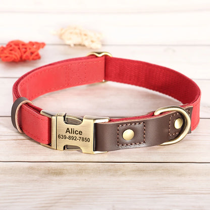 Collier en cuir PU personnalisable pour chien