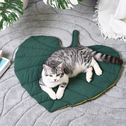 Tapis de couchage en coton forme feuille
