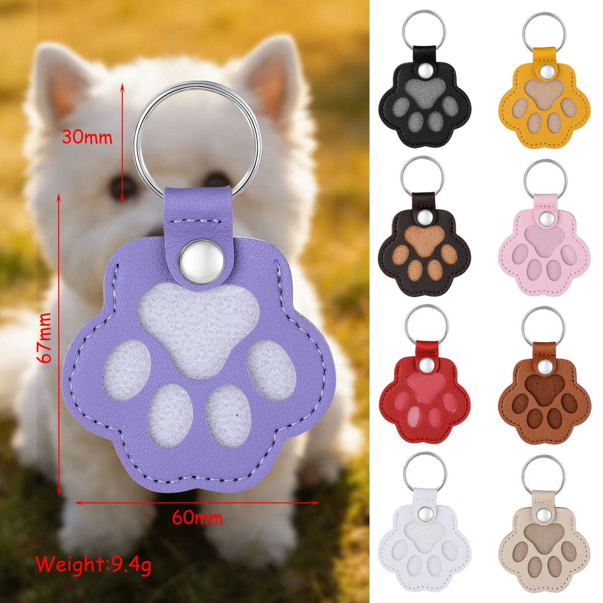 Porte-clés souvenir pour poils d'animal