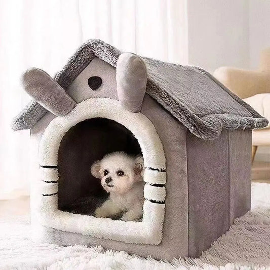 Niche de couchage en polaire déhoussable pour chien et chat