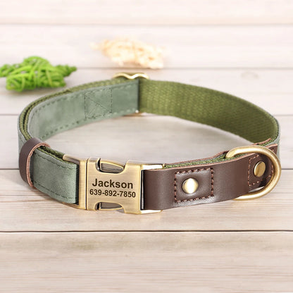 Collier en cuir PU personnalisable pour chien