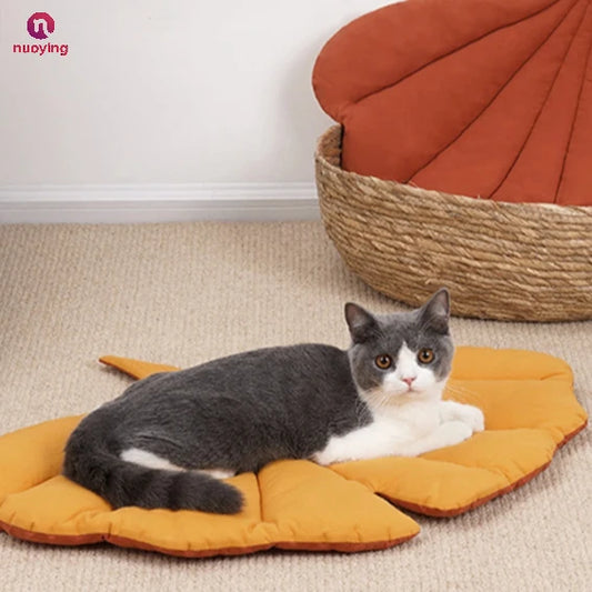 Tapis de couchage en coton en forme de feuille