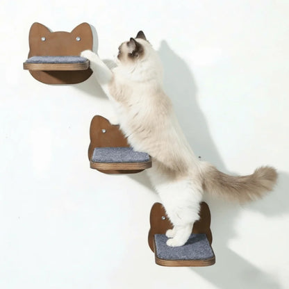 Étagère murale en bois pour chat