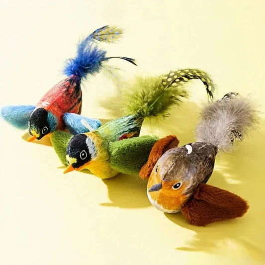 Jouet oiseau sonore interactif pour chat