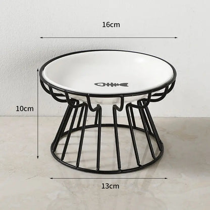 Assiette en céramique et support surélevé