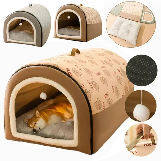 Niche douillette déhoussable pour chien, quatre tailles
