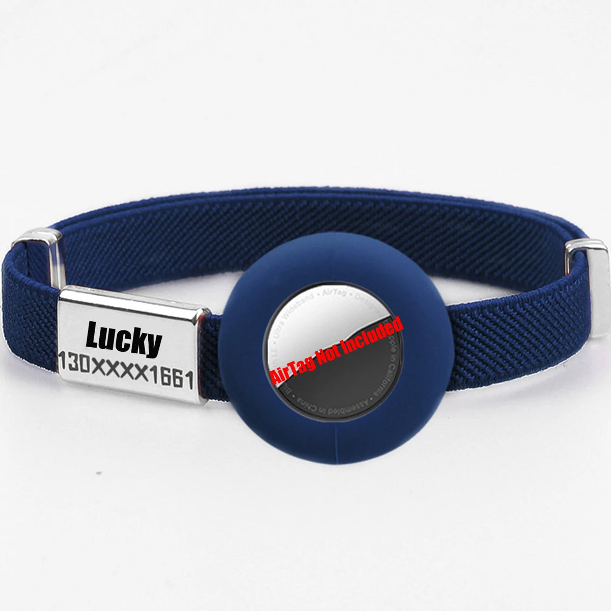 Collier chat avec porte-AirTag en silicone