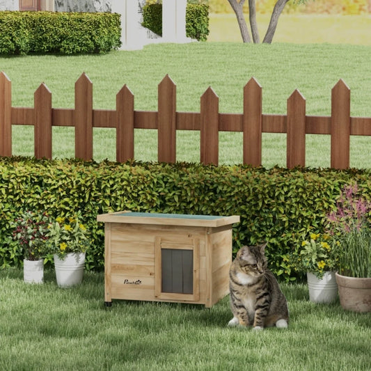 Niche d'extérieur en bois de 57 cm pour chat