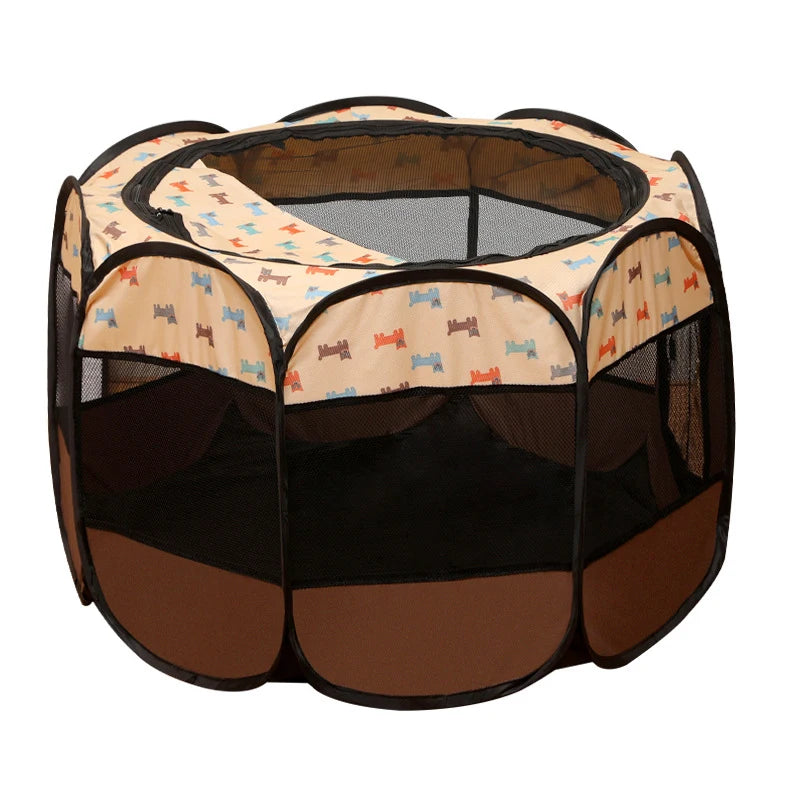 Tente pliable octogonale pour chien