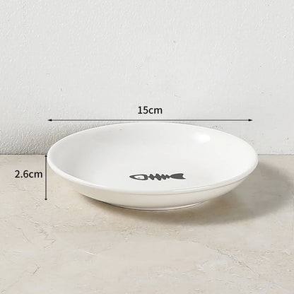 Assiette en céramique et support surélevé
