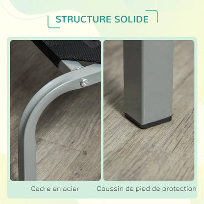 Lit surélevé en textilène micro-perforé