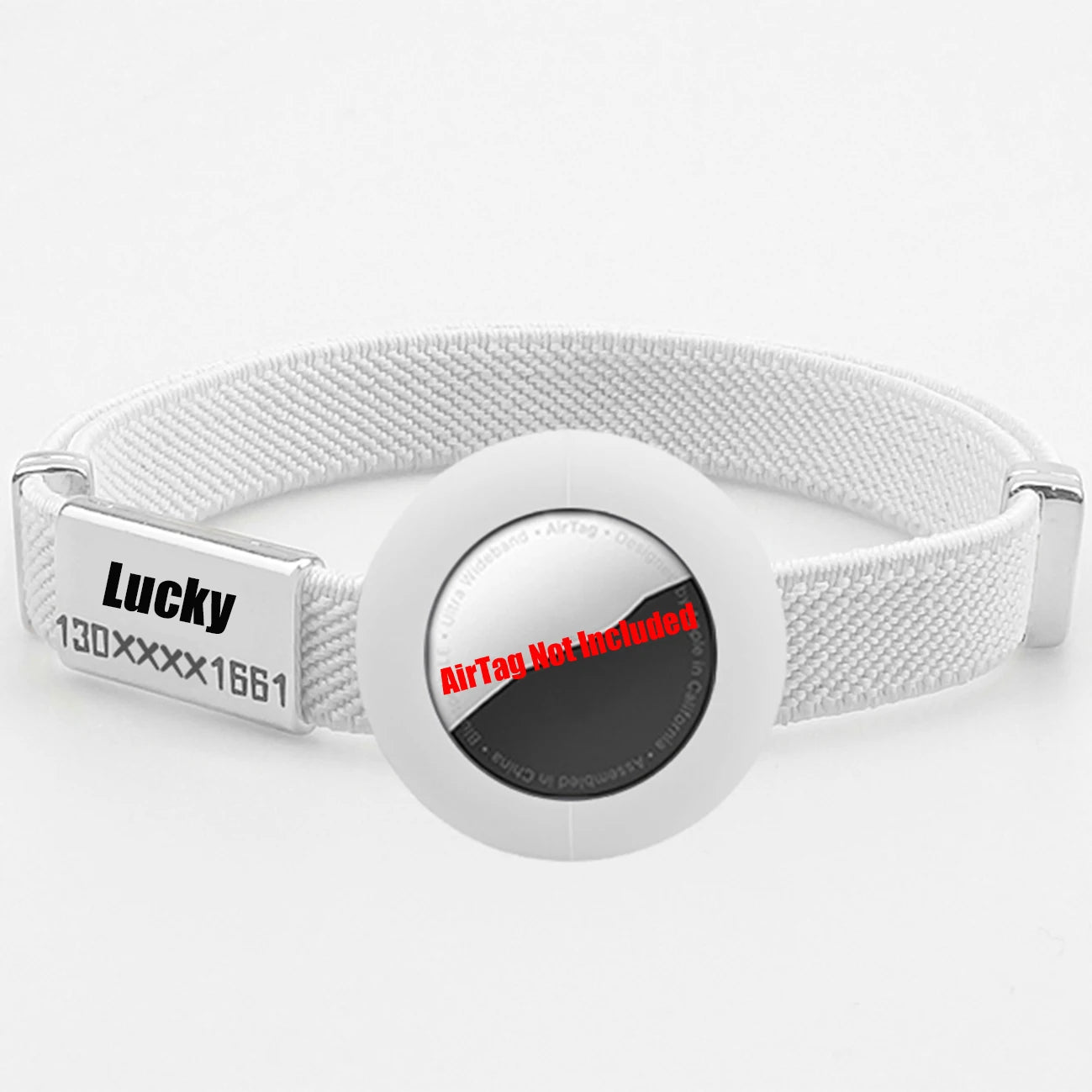 Collier chat avec porte-AirTag en silicone