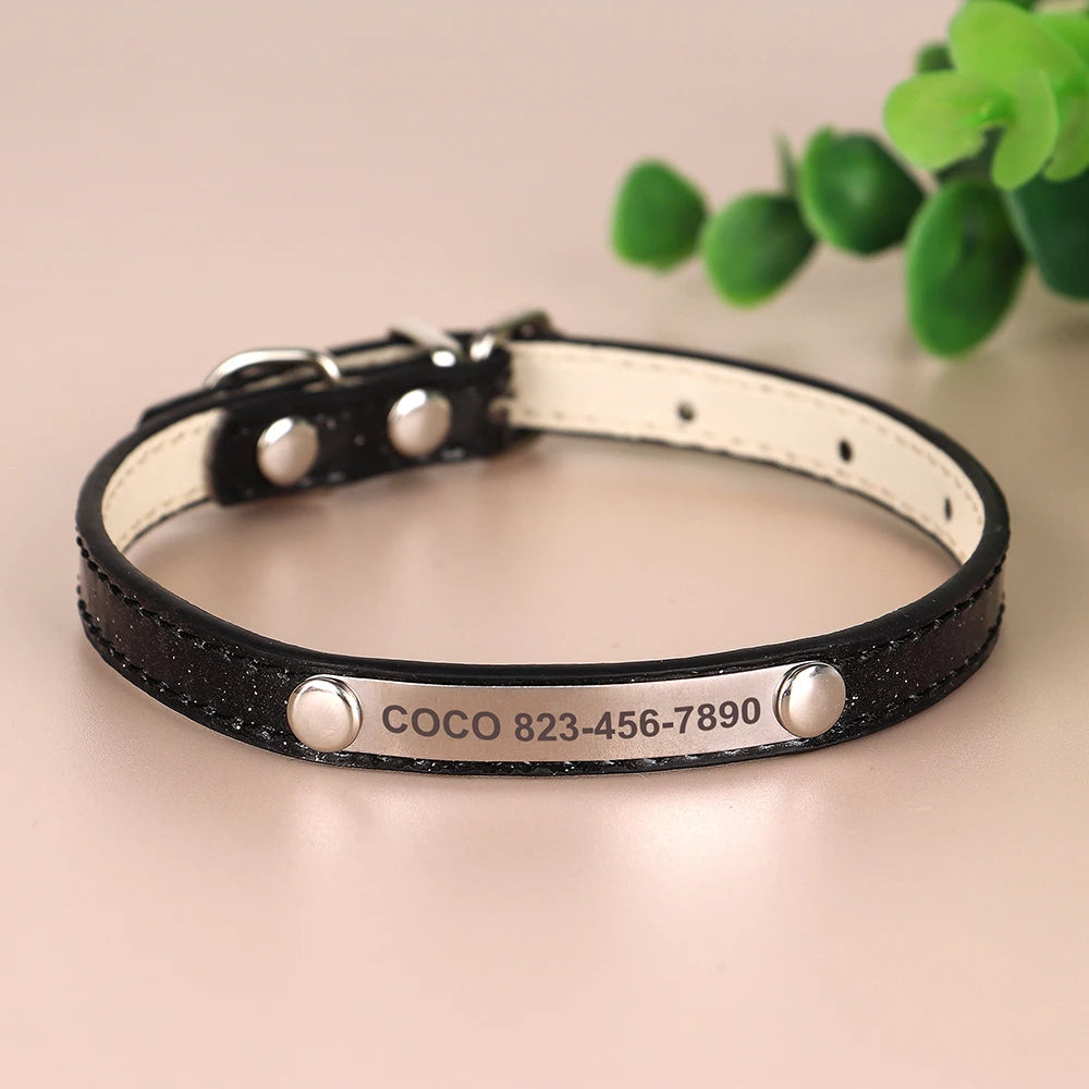 Collier à strass personnalisé pour chat