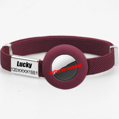 Collier chat avec porte-AirTag en silicone