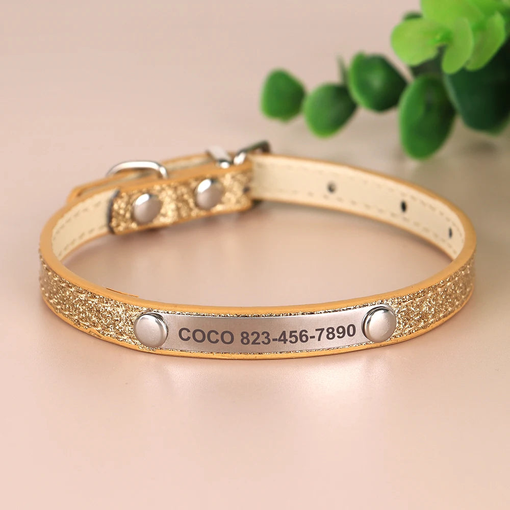 Collier à strass personnalisé pour chat