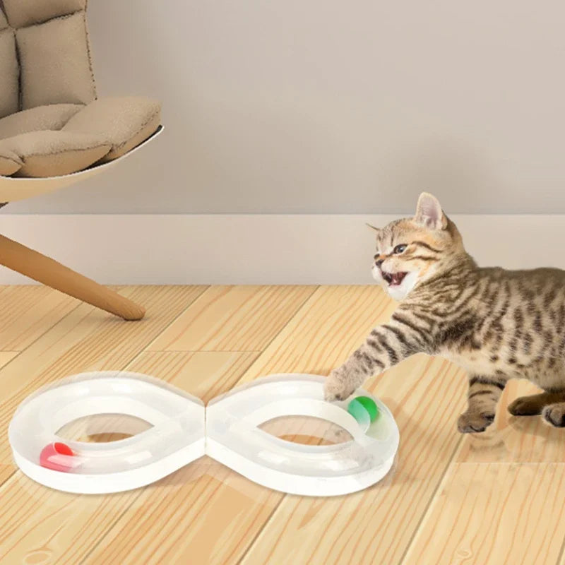 Plateau tournant à balles pour chat
