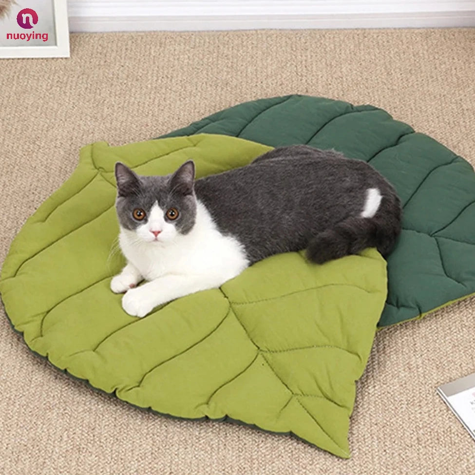 Tapis de couchage en coton forme feuille