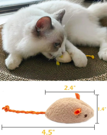 Souris en peluche à l'herbe à chat
