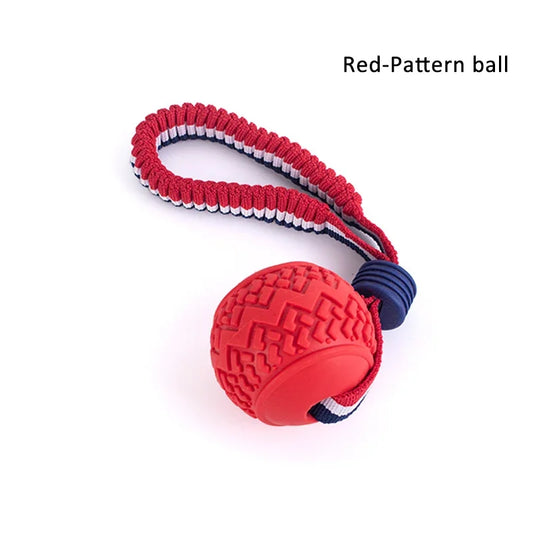 Jouet corde à nœuds en coton avec balle en TPR pour chien