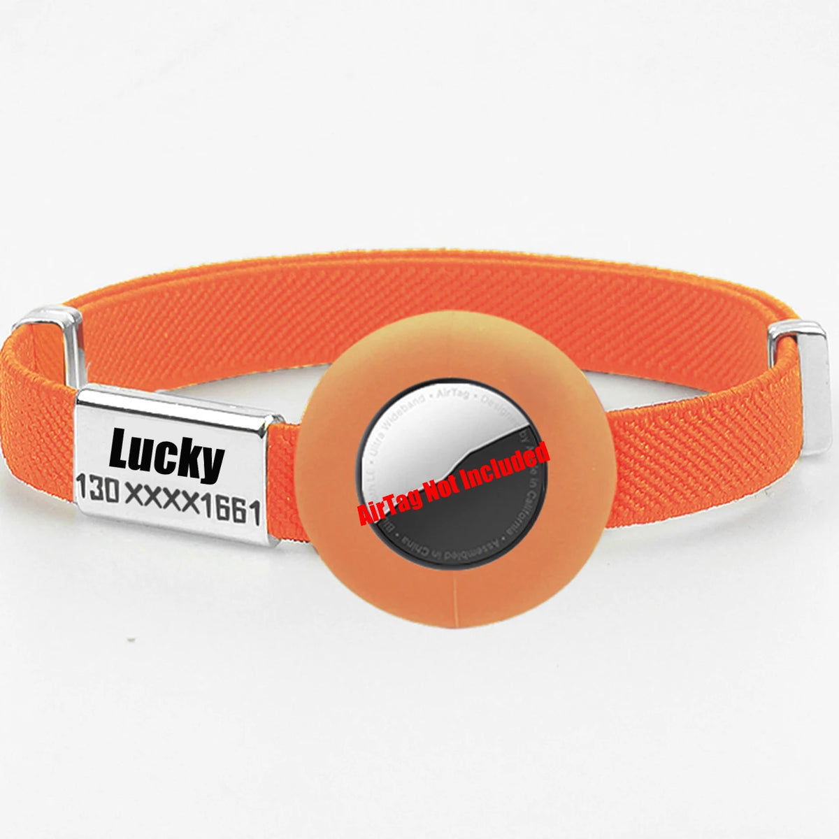 Collier chat avec porte-AirTag en silicone