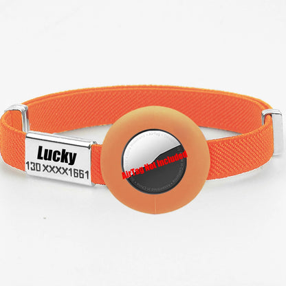 Collier chat avec porte-AirTag en silicone