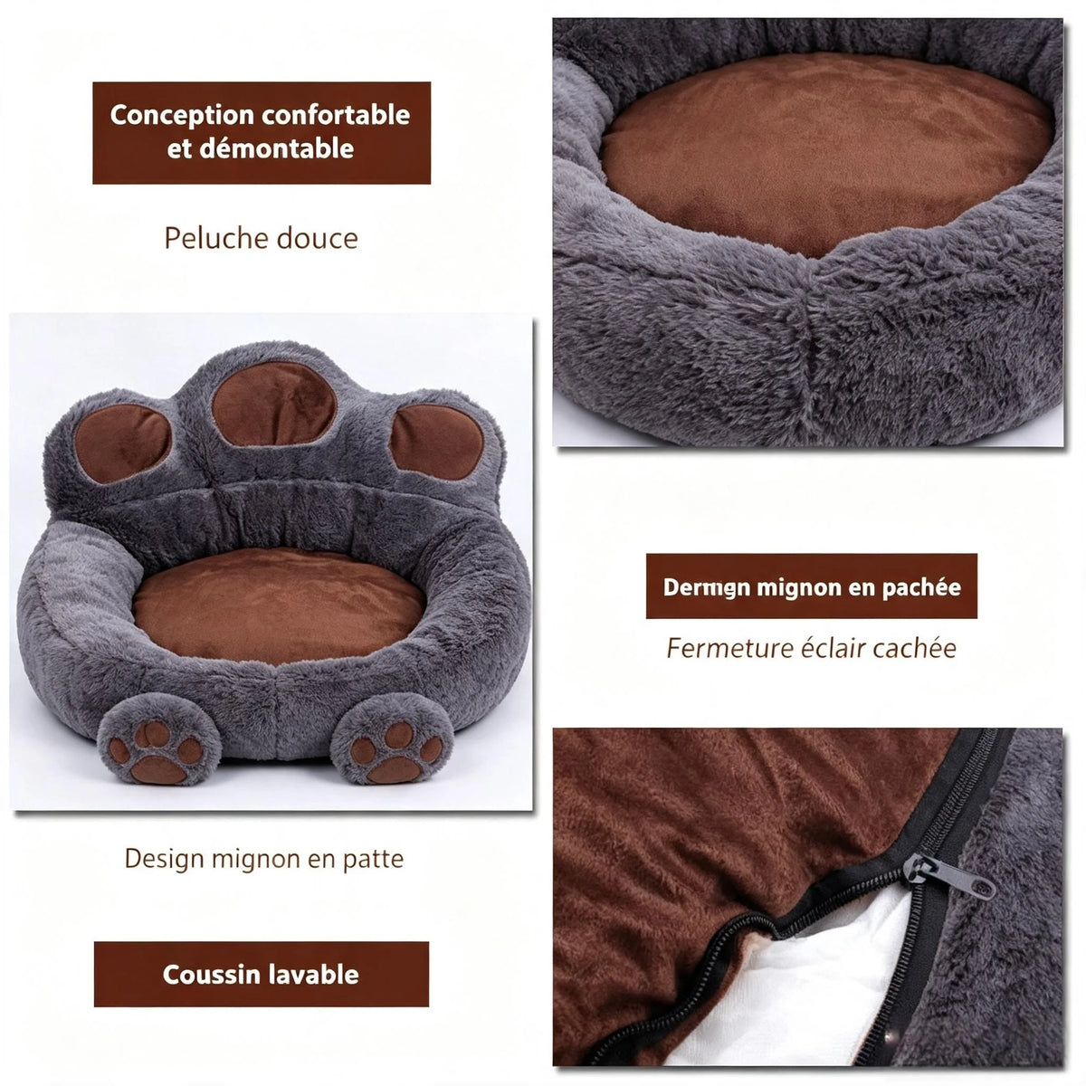 Panier donut en peluche 55 cm