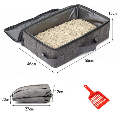Bac à litière pliable en toile Oxford