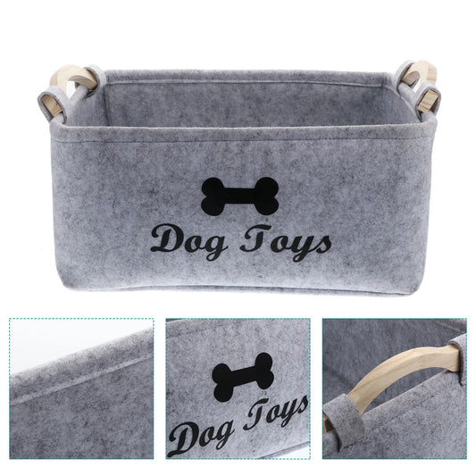 Panier de rangement en feutrine pour jouets d'animaux